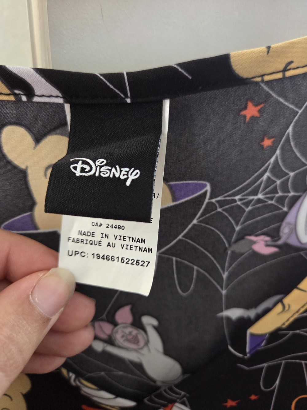 Disney Winnie the Pooh Kids' Halloween V-Neck Top - Black & Orange - Picture 3 of 6
